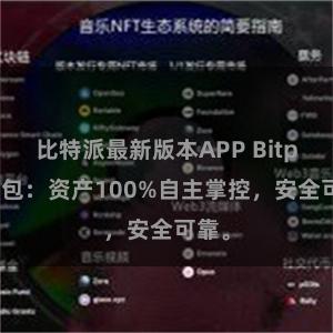 比特派最新版本APP Bitpie钱包：资产100%自主掌控，安全可靠。