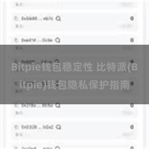 Bitpie钱包稳定性 比特派(Bitpie)钱包隐私保护指南