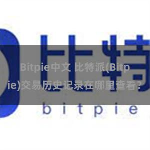 Bitpie中文 比特派(Bitpie)交易历史记录在哪里查看？