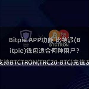 Bitpie APP功能 比特派(Bitpie)钱包适合何种用户？