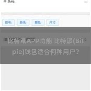 比特派APP功能 比特派(Bitpie)钱包适合何种用户？