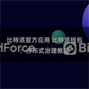 比特派官方应用 比特派钱包：分布式治理教程